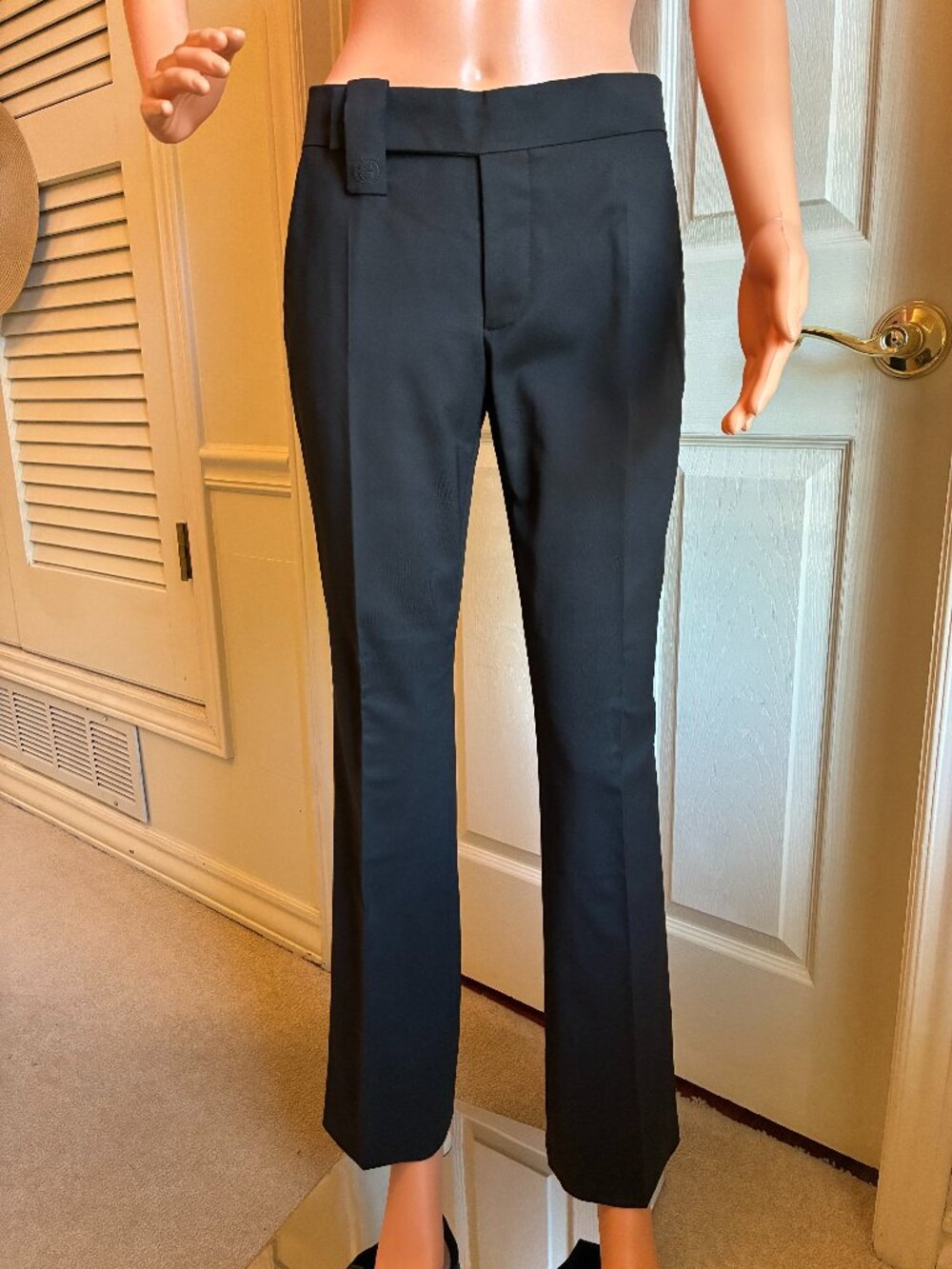 Authentic GUCCI Tailored Black Wool Trousers - Y2K Tom Ford Era - Size EU 40/US